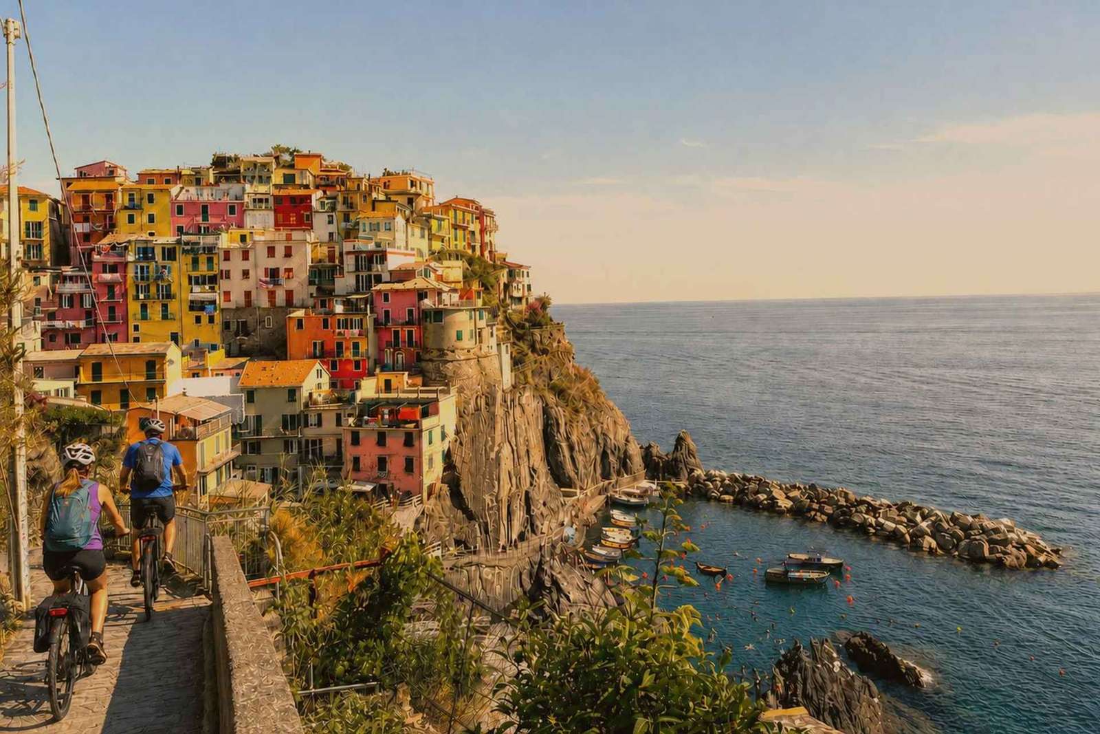 Cinque Terre: E-Bike-Tour mit virtuellem Guide