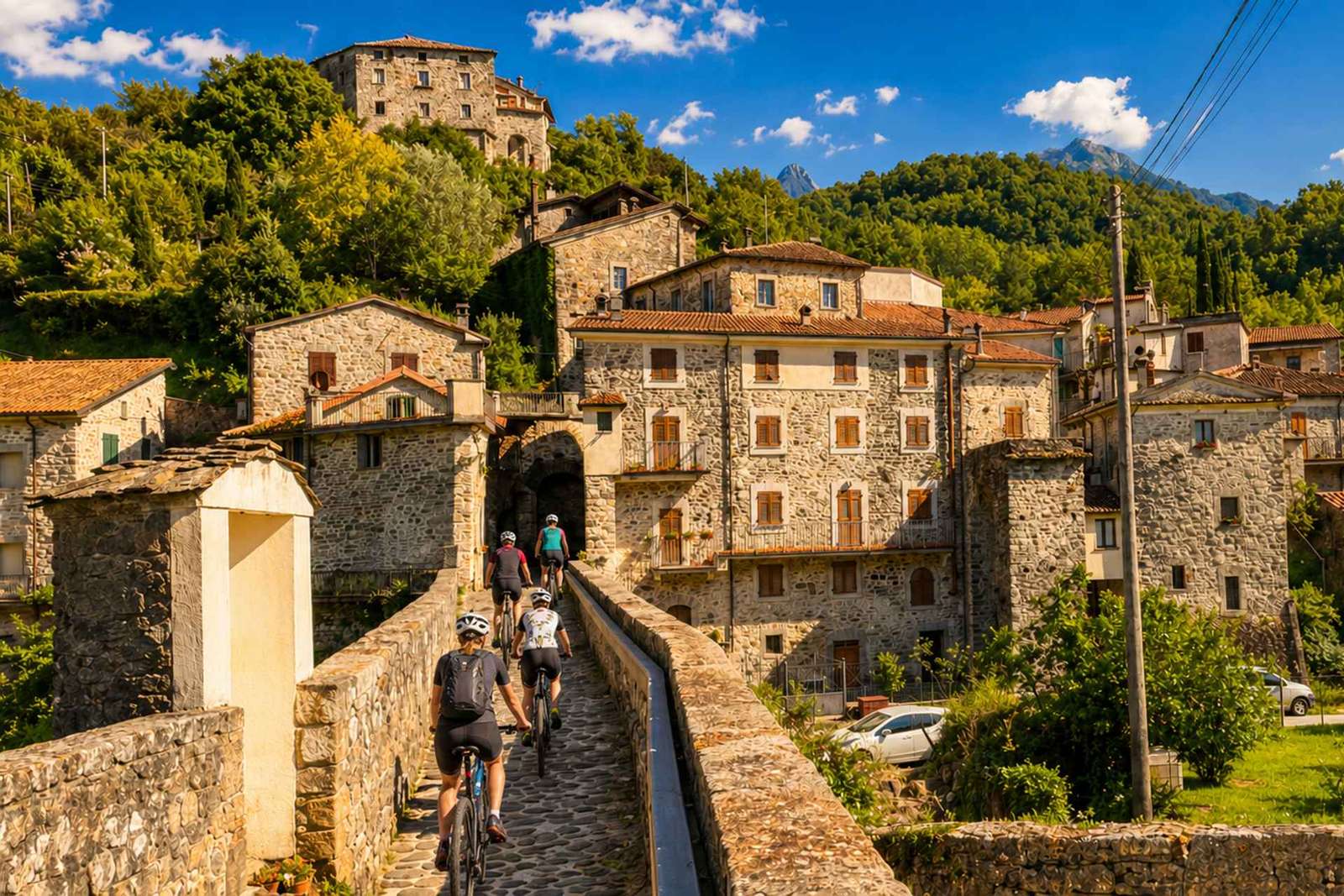 Lunigiana kastélyai: virtuális vezetéssel kísért e-bike túra