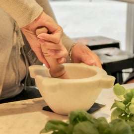 La Spezia: aula de pesto com focaccia e bebida