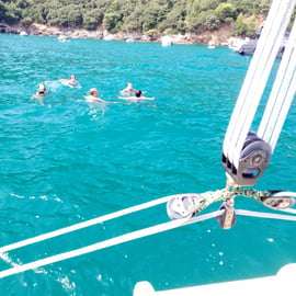 A Day Sailing in the Gulf of La Spezia on an Exclusive Classic Catamaran