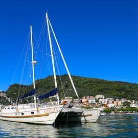 A Day Sailing in the Gulf of La Spezia on an Exclusive Classic Catamaran