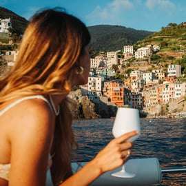 Cinque Terre Tour en bateau au coucher du soleil