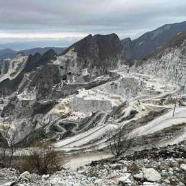 Colonnata : Visite des carrières de marbre de Carrare en jeep